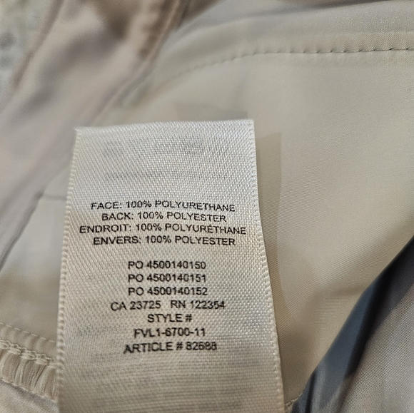 Aritzia Babaton Vegan Leather Beige Cream Pants - Picture 7 of 15